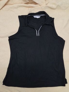 Stretch The Rules Black Sleeveless Golf Or Tennis Top